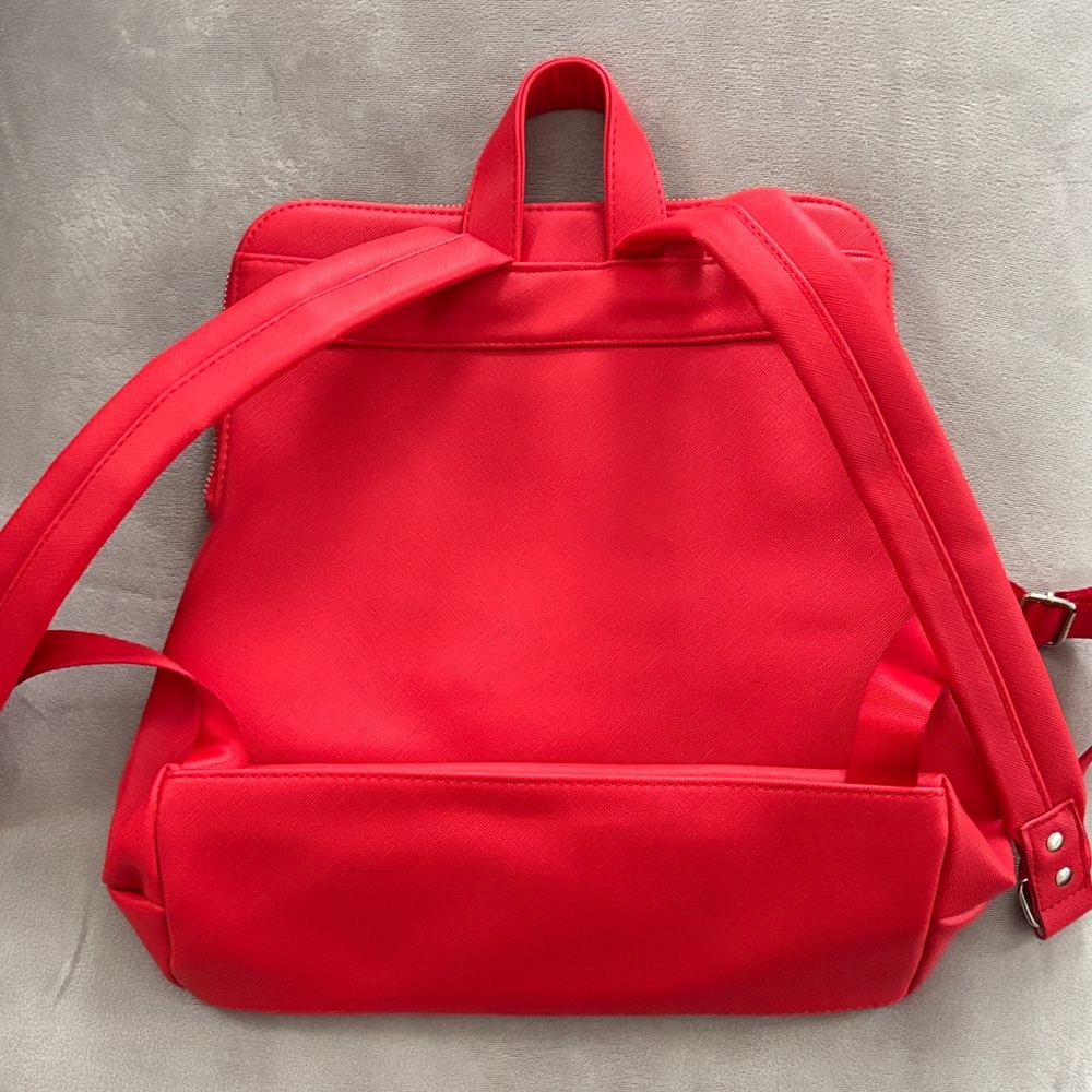 Red Backpack With Mickey Mouse Patch - image 2